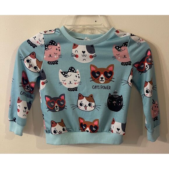 Adorable‎ Cat-Themed Sweatshirt for Kids - Picture 1 of 3